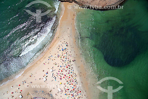  Aerial view of Pontal stone, between Recreio and Macumba beaches - Recreio dos Bandeirantes neighbourhood - Rio de Janeiro city - Rio de Janeiro state - Brazil 