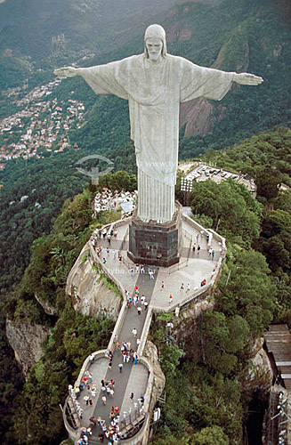  Aerial view of Christ the Redeemer statue - Rio de Janeiro city - Rio de Janeiro state - Brazil 