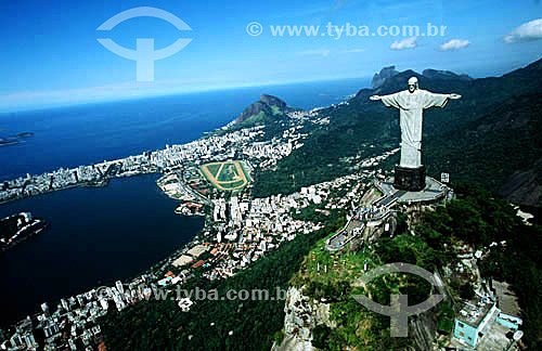  Aerial view of Rio de Janeiro city with the 