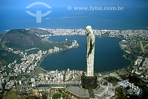  Aerial view of Rio de Janeiro city with the 