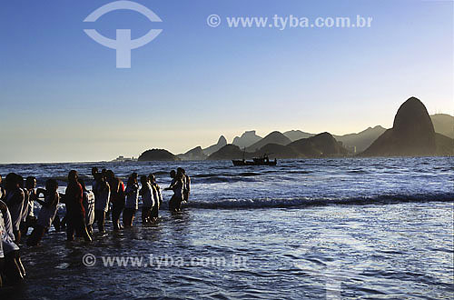  Men trying to rescue whale at Guanabara Bay - Niteroi city - Rio de Janeiro state - Brazil 