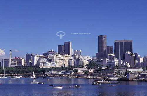  Buildings at Rio de Janeiro city downtown as seen from Guanabara Bay - Rio de Janeiro state - Brazil 