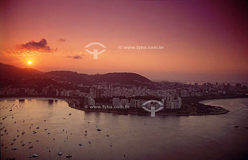  Sunset in Guanabara Bay and Flamengo neighborhood - Rio de Janeiro city - Rio de Janeiro state - Brazil 