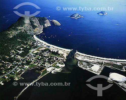 Aerial view of Itaipu Beach - Niteroi city - Rio de Janeiro state - Brazil 