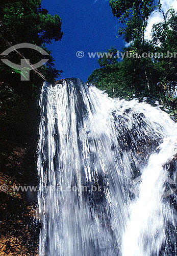  A waterfall in Serra dos Orgaos (Orgaos Mountain Range) - Teresopolis city - Rio de Janeiro state - Brazil 