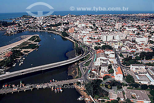  Aerial view of the city of Macae city - Rio de Janeiro state - Brazil 
