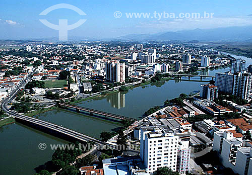 Aerial view of the city of Resende city - Rio de Janeiro state - Brazil 