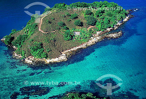  Aerial view of an island in Angra dos Reis - Costa Verde (Green Coast) - Rio de Janeiro state - Brazil 