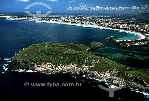 Aerial view of Costão Rochoso (Rocky Coast) - Cabo Frio - Costa do Sol (Sun Coast) - Região dos Lagos (Lakes Region) - Rio de Janeiro state - Brazil 