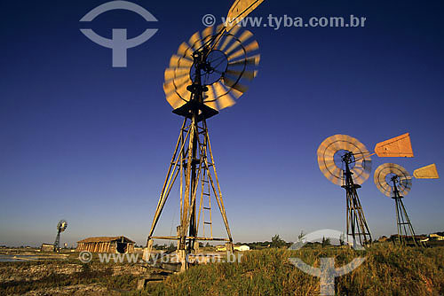  Salt evaporation pond - lake region - Rio de Janeiro state - Brazil 