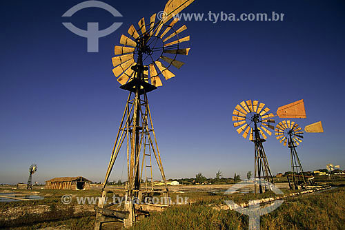  Salt evaporation pond - lake region - Rio de Janeiro state - Brazil 