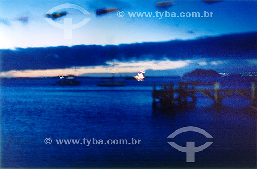  Boats in Buzios city by night - Costa do Sol (Sun Coast) - Regiao dos Lagos (Lakes Region) - Rio de Janeiro state - Brazil 