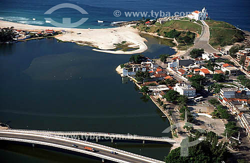 Aerial view of the city of Saquarema - Costa do Sol (Sun Coast) - Regiao dos Lagos (Lakes Region) - Rio de Janeiro state - Brazil 