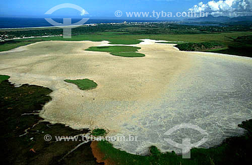  Aerial view of the Jacarepia Biological Reverve in the APA or Área Proteçao Ambiental de Massambaba (Massambaba Ecological Reserve) - Restinga de Massambaba (Massambaba Coastal Plain) (*) - Saquarema city - Costa do Sol (Sun Coast) - Regiao dos Lago 