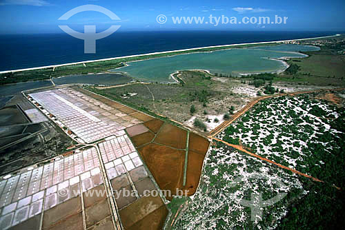  Aerial view of the Jacarepia Biological Reverve in the APA or Área Proteção Aerial view of APA or Área Proteçao Ambiental de Massambaba (Massambaba Ecological Reserve) - Restinga de Massambaba (Massambaba Coastal Plain) (*) - Saquarema city - Costa  