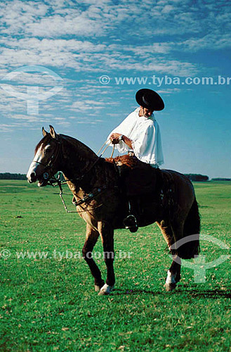  Man by horse - Rio Grande do Sul state - Brazil 