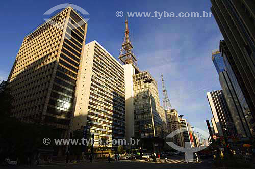  View of buildings at the Paulista avenue - São Paulo city - São Paulo state - Brazil 