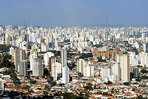  Aerial view of Sao Paulo city - Sao Paulo state - Brazil 