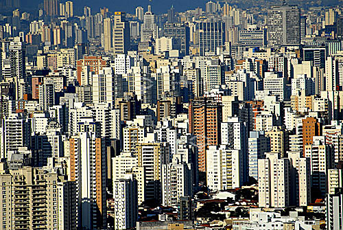  Aerial view of Sao Paulo city - Sao Paulo state - Brazil 