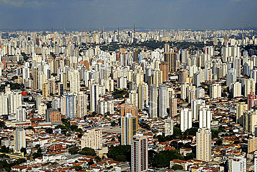  Aerial view of Sao Paulo city - Sao Paulo state - Brazil 