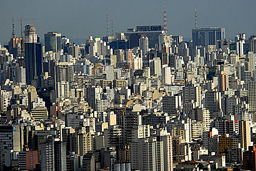  Aerial view of Sao Paulo city - Sao Paulo state - Brazil 