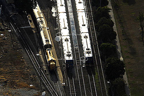  Aerial view of CPTM (Sao Paulo metropolitan rail company) - Sao Paulo city - Sao Paulo state - Brazil 