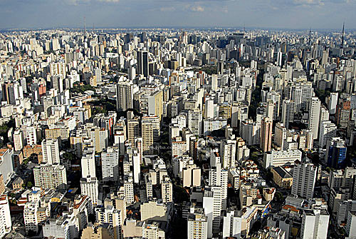  Aerial view of Santa Cecilia region - Sao Paulo city - Sao Paulo state - Brazil 