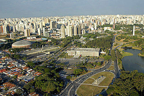  Aerial view of Ibirapuera neighbourhood - Sao Paulo city - Sao Paulo state - Brazil 