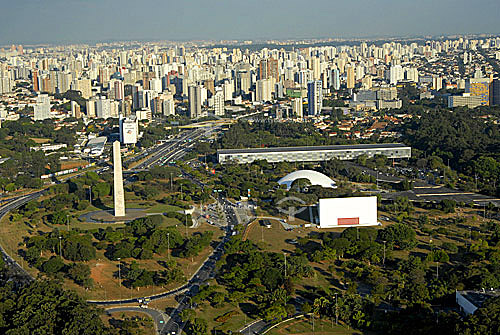  Aerial view of Ibirapuera neighbourhood - Sao Paulo city - Sao Paulo state - Brazil 