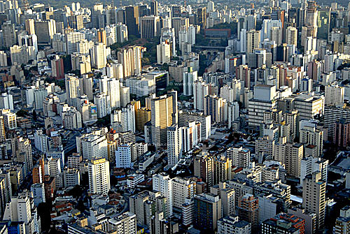  Aerial view of Sao Paulo city - Sao Paulo state - Brazil 