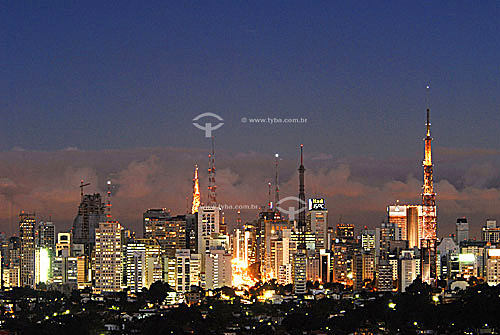  Aerial view of Paulista avenue - Sao Paulo city - Sao Paulo state - Brazil 