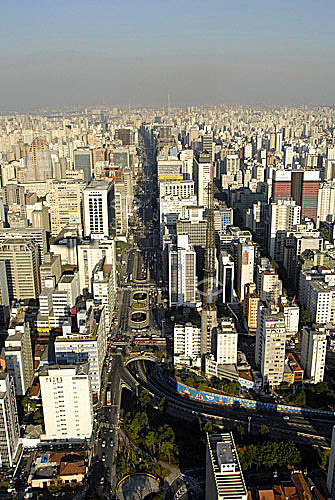  Aerial view of Paulista avenue - Sao Paulo city - Sao Paulo state - Brazil 