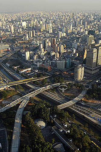  Aerial view of Dom Pedro park region - Sao Paulo city - Sao Paulo state - Brazil 