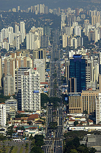  Aerial view of Ibirapuera avenue - Sao Paulo city - Sao Paulo state - Brazil 