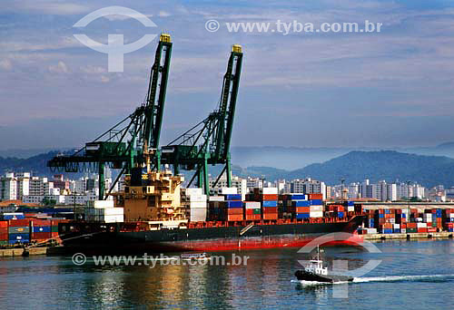  Ship at Santos city port - Sao Paulo state - Brazil - 08/2004 