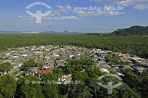  Mangrove area invaded by favelas - Cubatao region - Sao Paulo state - Brazil 