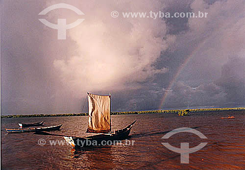  Saveiro (a typical boat of the Brazilian northeast) - Vaza Barris River - Sergipe state - Brazil 