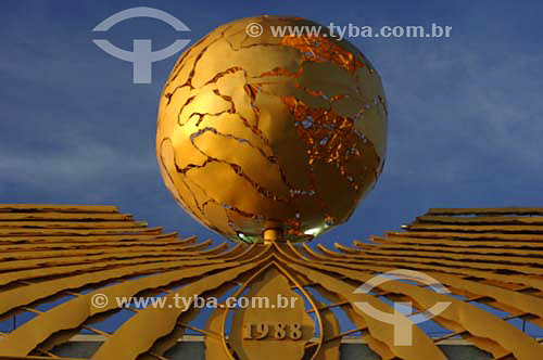  Araguai Palace detail  - State Government headquarter - build in 1988 - Palmas city - Tocantins state - Brazil 