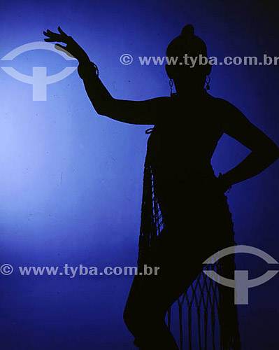  silhouette of a woman dancing 