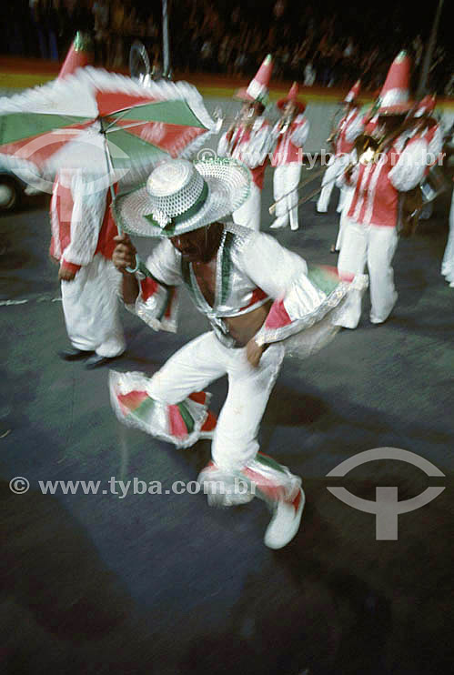  Frevo, a typical dance of Pernambuco, in the street carnival - Pernambuco - Brazil 