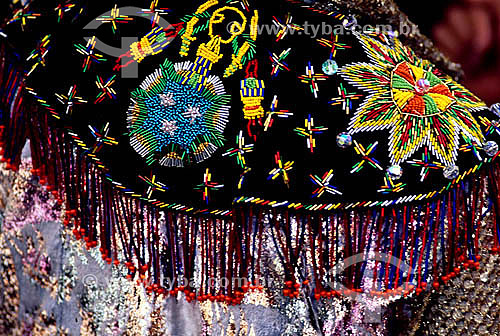  Handmade costume at Bumba-Meu-Boi - Brazilian folklore party - Maranhao state - Brazil 