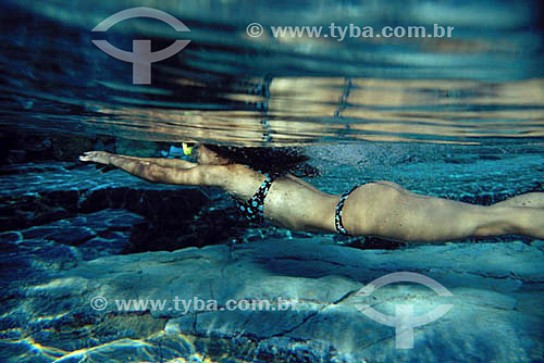  Woman swimming 