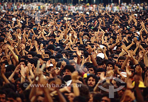  Crowd - Rock in Rio - music concert -  Rio de Janeiro city - Rio de Janeiro state - Brazil 