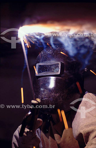  Industry,  worker doing soldering work 