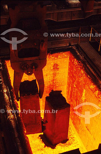  One stage of steel production - CSN (National Siderurgic Company) - Volta Redonda - Rio de Janeiro state - Brazil 