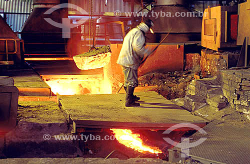  Worker operating at Steelworks Industry - Brazil 