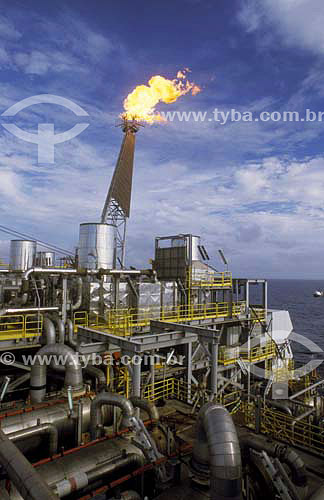  Petroleum platform, oil rig - Campos Basin - Rio de Janeiro state - Brazil 