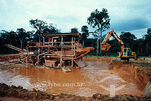  Bauxite mining at Amazon RainForest - Rondonia state - Brazil 