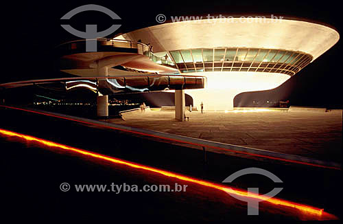  Contemporary Art Museum (MAC) at night - Niteroi city - Rio de Janeiro state - Brazil 