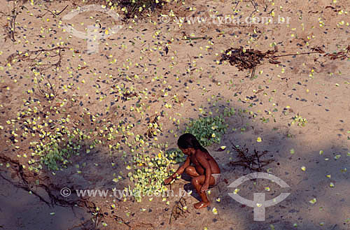  Little girl with thousands of Butterflyes - Amazon Region - Brazil 